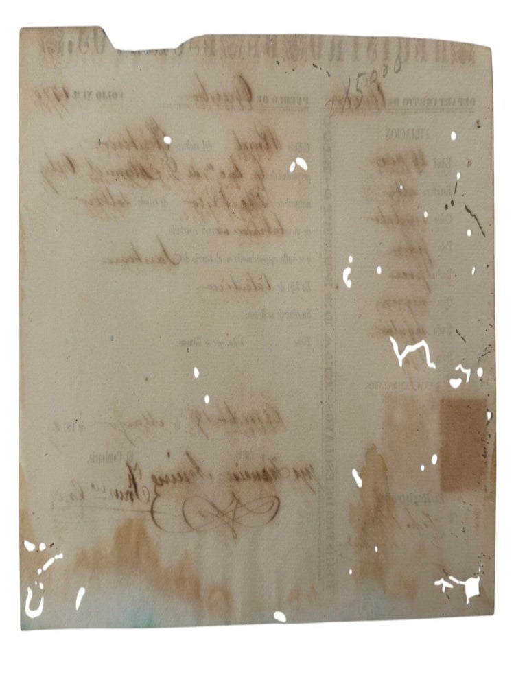 Puerto Rico Slave Registration After the Moret Law Listing a 26 Year Old Enslaved Man,...