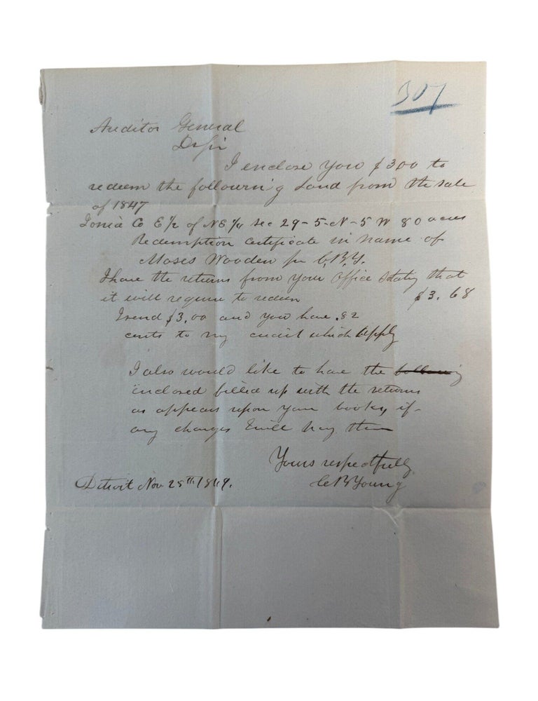 Indigenous Chippewa Land Use and Michigan Land Redemption: Ionia County Letter Connecting an 1849...
