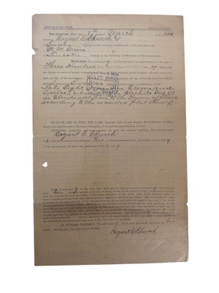 Choctaw & Chickasaw Land Allotment and Private Credit Archive: Archive of Seven Patents, Mortgages, and Land Documents, Oklahoma 1903&ndash;1909