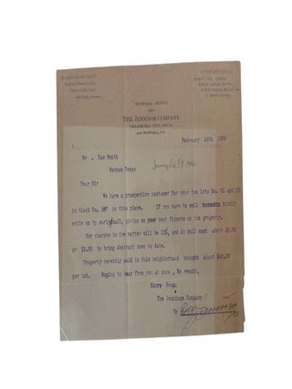 Choctaw & Chickasaw Land Allotment and Private Credit Archive: Archive of Seven Patents, Mortgages, and Land Documents, Oklahoma 1903&ndash;1909
