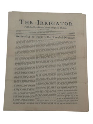 California Irrigation and Agricultural Debt: Financing Canals, Water Infrastructure, and Reclamation Districts, 1900&ndash;1934