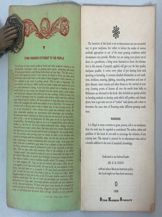 From the Summer of Love to the War on Drugs, Archive of Nixon Era Cannabis Prohibition, and Mary Jane Superweed&rsquo;s Underground Drug Manuals, 1968 to 1969