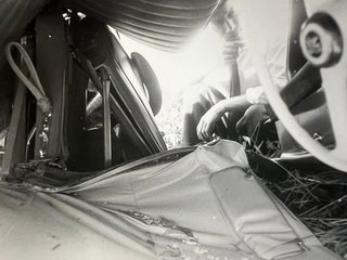 Archive of 11 Successive Photographs Documenting One Automobile Crash and Rollover in a Rural Hillside, c. 1940s to 1950s