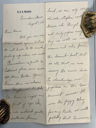 USS Maryland letter archive documenting Scarlet Fever, American Imperial Expansion, and Enlisted Life aboard U.S.S. Maryland, 1904 to 1907