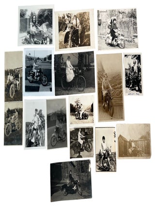 Item #23906 Women Motorcyclists Defying Exclusionary Social Conventions, Archive of Sixteen...