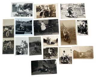 Item #23906 Women Motorcyclists Defying Exclusionary Social Conventions, Archive of Sixteen...