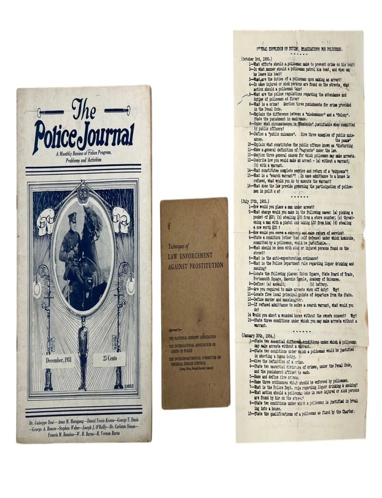 Policing Prostitution in Wartime America: Federal Law Enforcement Manual with Earlier Police...
