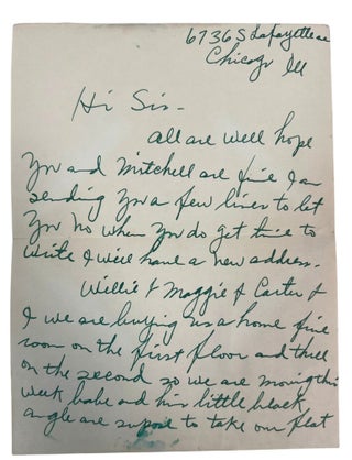 Private Letters to Black Vaudeville Star "Cousin Ida," or Ida Mae Lester, Correspondence Between Black Entertainers During Jim Crow Touring Circuit, 1953