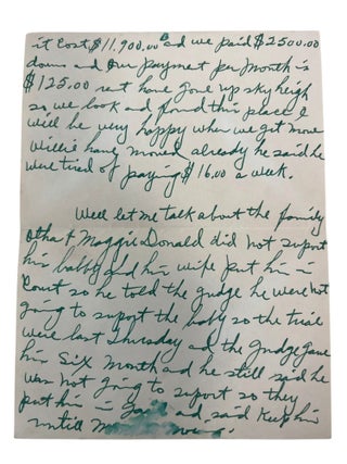 Private Letters to Black Vaudeville Star "Cousin Ida," or Ida Mae Lester, Correspondence Between Black Entertainers During Jim Crow Touring Circuit, 1953