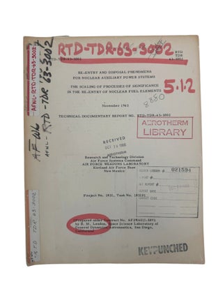 Nuclear Reactor Destruction on Atmospheric Return: Early U.S. Nuclear Spaceflight Reentry and. R W. Andrews, Nuclear Reactor, Spaceflight.