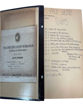NASA Space Shuttle Program Educational Scrapbook with Original Shuttle Parts Samples, 1982–1984