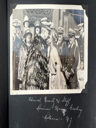 USS Seattle Shipboard Life and Indigenous Pacific Encounters, Extensively Captioned Photo Album, USS Seattle Navy Photographs, New.