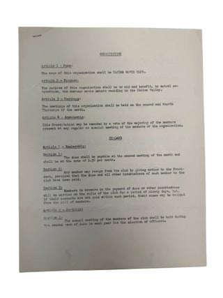 Early Amateur Filmmaker Organization "The Yakima Movie Club" Photo Album and Ephemera, Washington State, 1954 to 1957