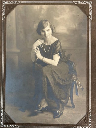 Alice Erdman, A Young Visually Impaired Woman: Nine Studio Portraits in a Photo Album, Likely. Blind Women Studio Portrait Photo.