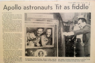 Signed Buzz Aldrin Apollo 11 Moon Landing Newspaper July 1969