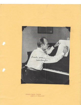 Item #3600 Composer Joseph Deems Taylor Signed Printed Photo. Joseph Deems Taylor