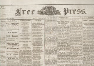 Item #5886 The Custer Expedition To Black Hills Original Newspaper. Custer, George
