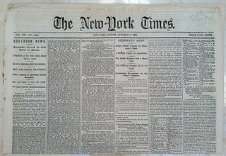 Item #6432 Sherman's Attack -- Original Newspaper. Civil War Sherman