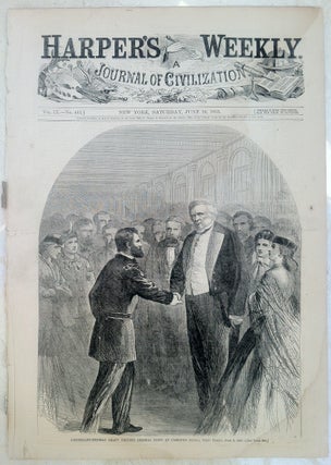 Historic Newspaper with Large Civil War Illustrations including General Grant and Lincoln as a. Grant and Lincoln Civil War.
