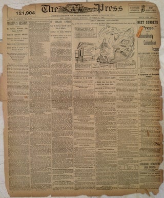 Item #6936 The Dalton Gang Is Buried With Boots On Original Newspaper. Western Americana Dalton Gang