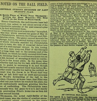 Item #6950 Illustrated 1887 Season in Baseball Original Newspaper. Baseball, 1887 Season
