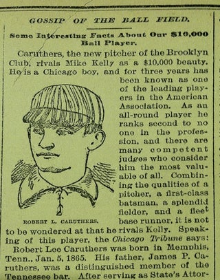 Illustrated 1887 Season in Baseball Original Newspaper