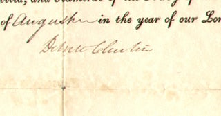 Item #8351 New York Military History DeWitt Clinton Signed Militia Captain’s Commission, 1825....