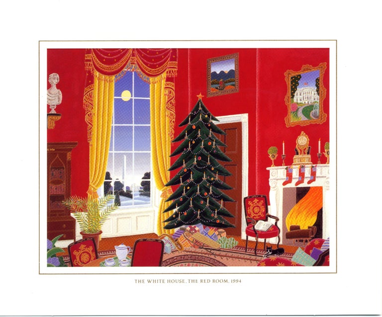 Item #8793 1994 White House Christmas Card. Clinton, Christmas Card.