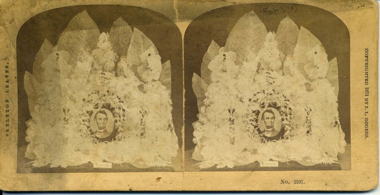 Item #9726 Abraham Lincoln Stereoview Photograph of Funeral Leaves. Lincoln, Abraham.