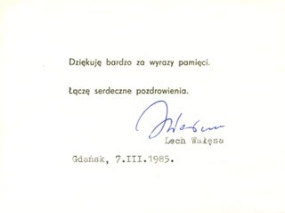 Item #9776 Lech Walesa Signed Document. Lech Walesa